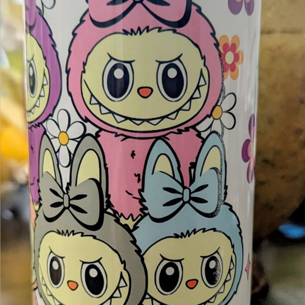 Cute Monster Print Tumbler
